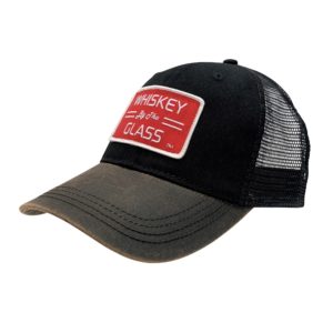 Whiskey by the glass patch trucker hat