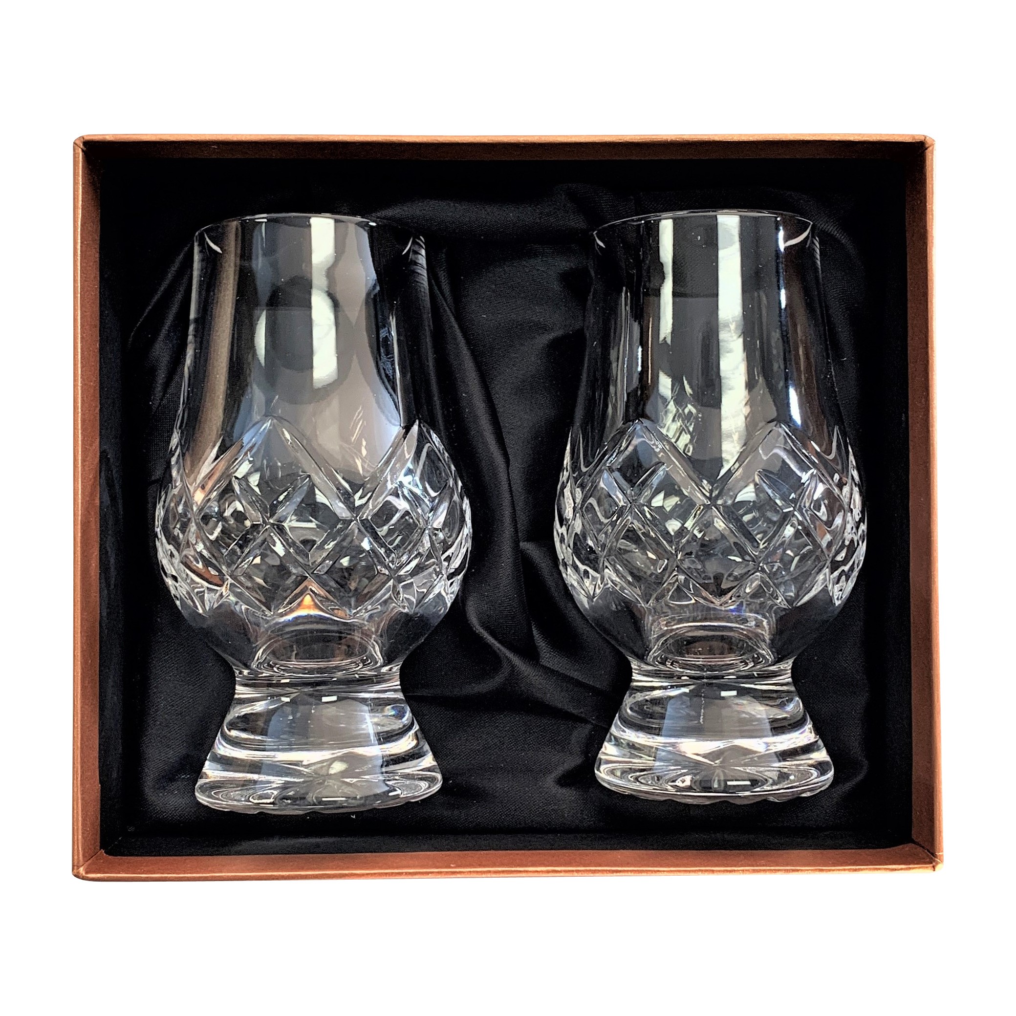 The Glencairn Official Cut Crystal Whisky Glass Set of 2 Presentation Box 