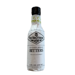 bottle of Fee Brothers old fashion bitters for cocktails