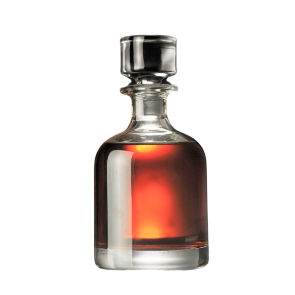 Glencairn iona decanter filled with white background