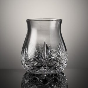 Glencairn cut crystal mixer glass gray background