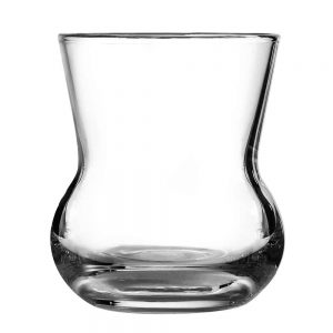empty Thistle dram glass by urban bar