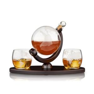 globe decanter with matching rocks glasses